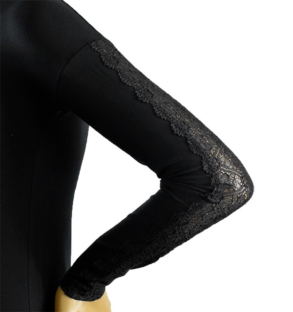 イタリアインポートカットソー COTONELLA GD352 レース切替コットンカットソー　2色