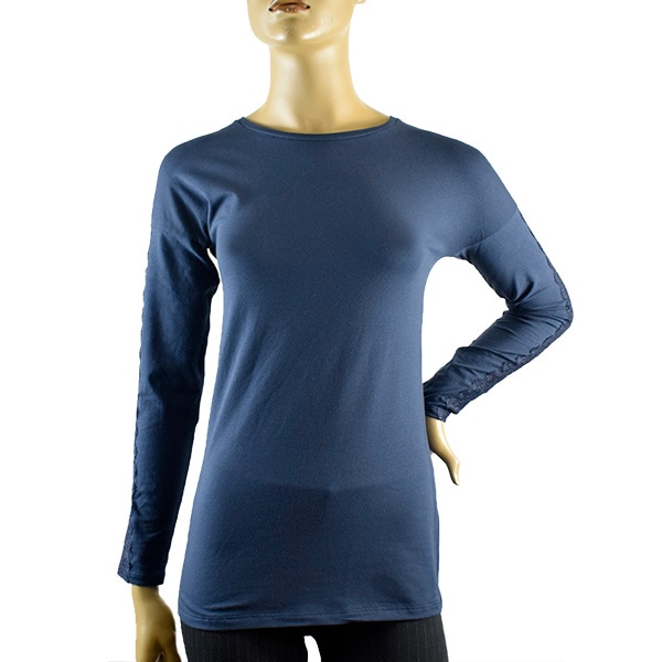 イタリアインポートカットソー COTONELLA GD352 レース切替コットンカットソー　2色