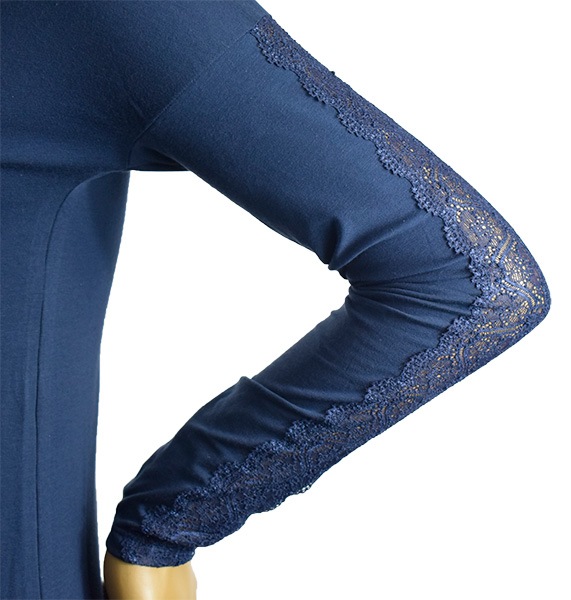 イタリアインポートカットソー COTONELLA GD352 レース切替コットンカットソー　2色