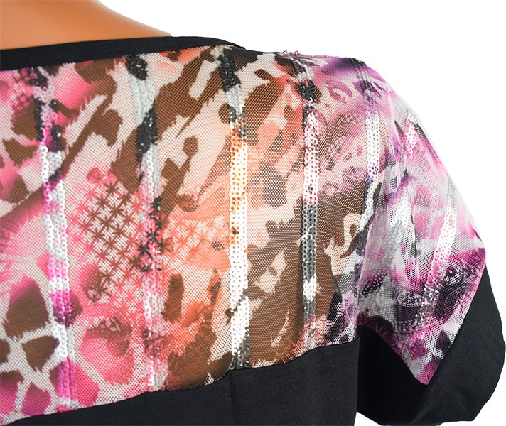 イタリア インポート 高級 ブランド カットソー EGI 1584 チュール切替カットソー 黒