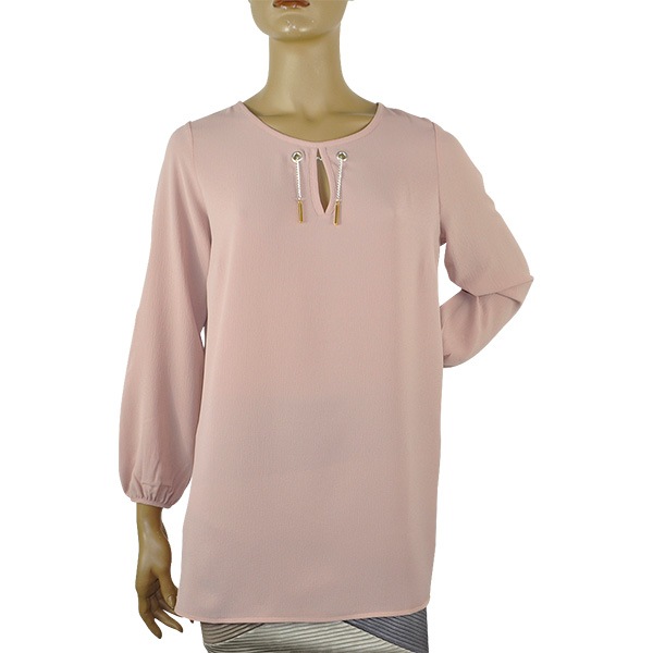 在庫一掃セール SALE 春夏 インポート ブラウス LEVANTE R283 チュニックブラウス アンティックローズ 