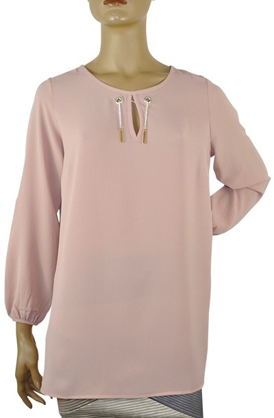 在庫一掃セール SALE 春夏 インポート ブラウス LEVANTE R283 チュニックブラウス アンティックローズ 