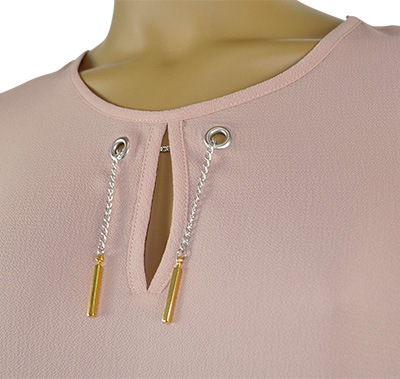 在庫一掃セール SALE 春夏 インポート ブラウス LEVANTE R283 チュニックブラウス アンティックローズ 