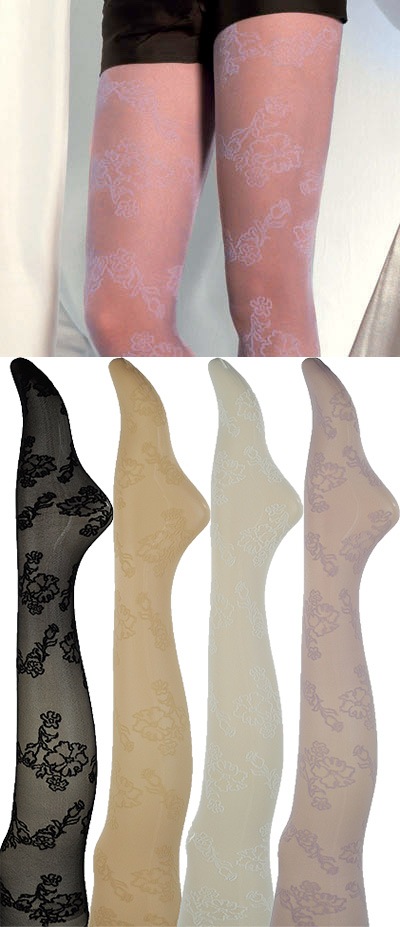 柄ストッキング LEVANTE E323 花柄ストッキング