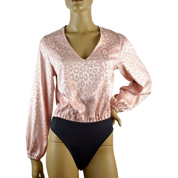 在庫一掃セール イタリアインポートカットソー LOVE&BRA 39360 アニマル柄ボディーカットソー パウダーピンク