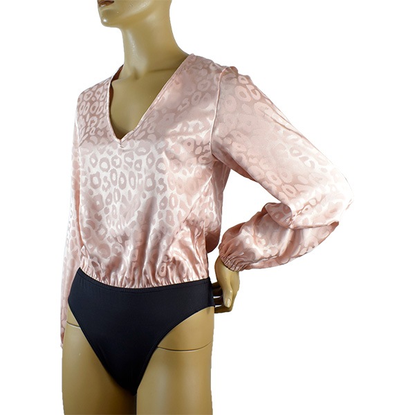 在庫一掃セール イタリアインポートカットソー LOVE&BRA 39360 アニマル柄ボディーカットソー パウダーピンク