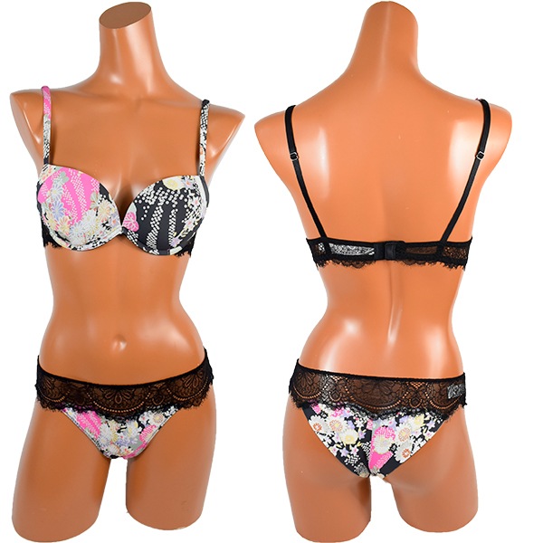 イタリア インポート ブランド ランジェリー LORMAR FAN +1カップ プッシュアップブラ・ブラジリアンタンガセット