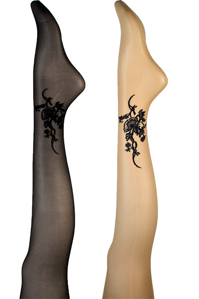 柄ストッキング タトゥーストッキング LEVANTE E634 タトゥー柄ストッキング 
