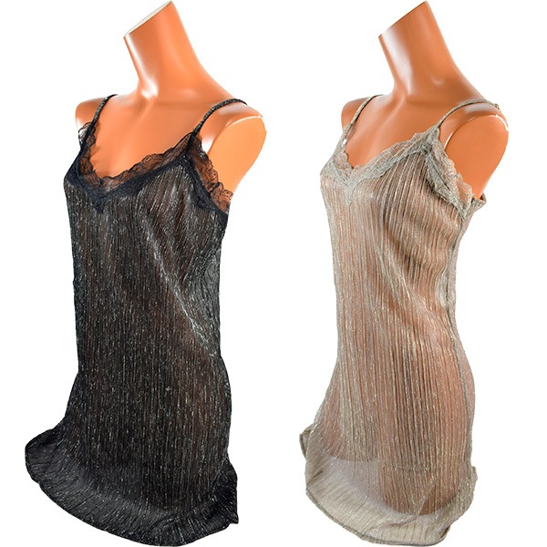 イタリアインポートランジェリー LOVE AND BRA 39051 ラメスリップ 2色