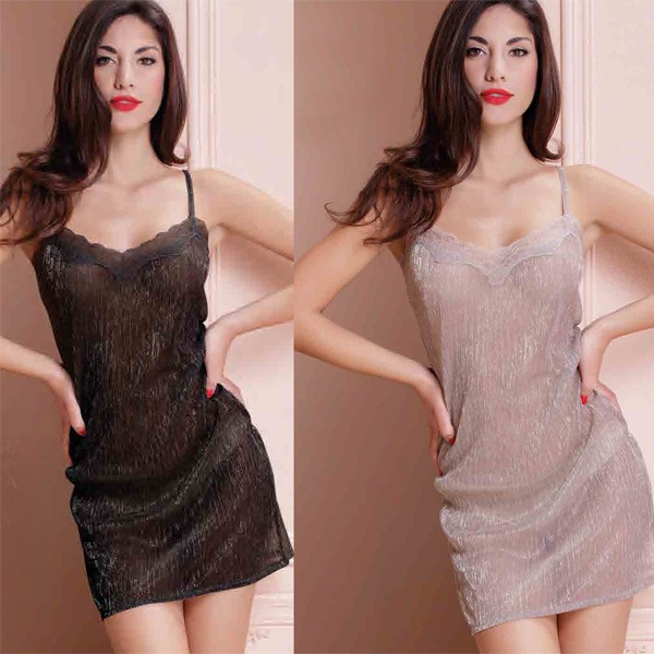 イタリアインポートランジェリー LOVE AND BRA 39051 ラメスリップ 2色