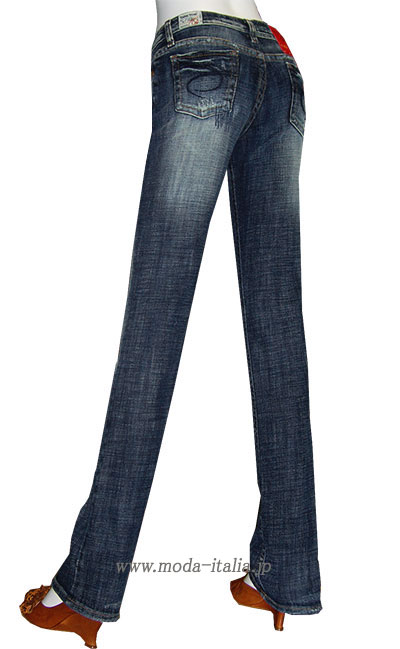 在庫一掃セール イタリア・インポートデニム Take Two Anger Joyce ローライズ3Dストレッチクラッシュジーンズ