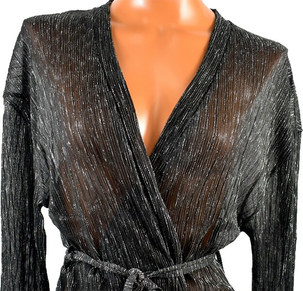 イタリアインポートランジェリー LOVE AND BRA 39052 ラメキモノローブ（ナイトガウン） 2色