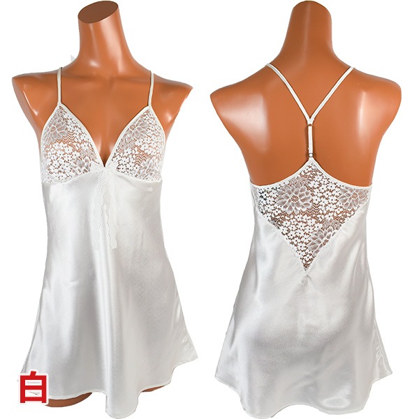 イタリア インポート ブランド ランジェリー ANDRA LINGERIE 9602 サテンとレースのベビドール・ブラジリアンタンガセット 3色