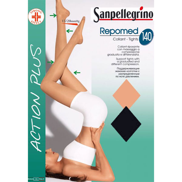 イタリア インポート 弾性ストッキング SANPELLEGRINO REPOMED 140デニール弾性ストッキング