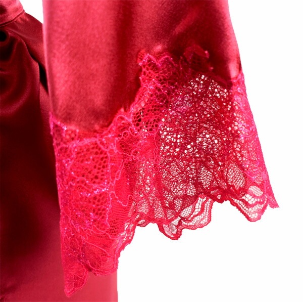 イタリアインポートランジェリー ANDRA 8889 レース切替キモノローブ（ナイトガウン）　3色