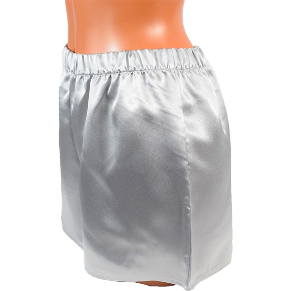 イタリア インポート ブランド ランジェリー ANDRA LINGERIE 9604 サテンとレースのキャミソール・ショートパンツセット グレー