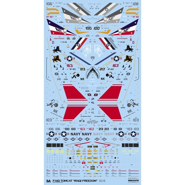 スケールアヴィエーションデカール F-14D TOMCAT Bounty Hunters, Grim