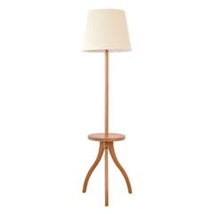 サイドテーブルになるナチュラルなフロアライト