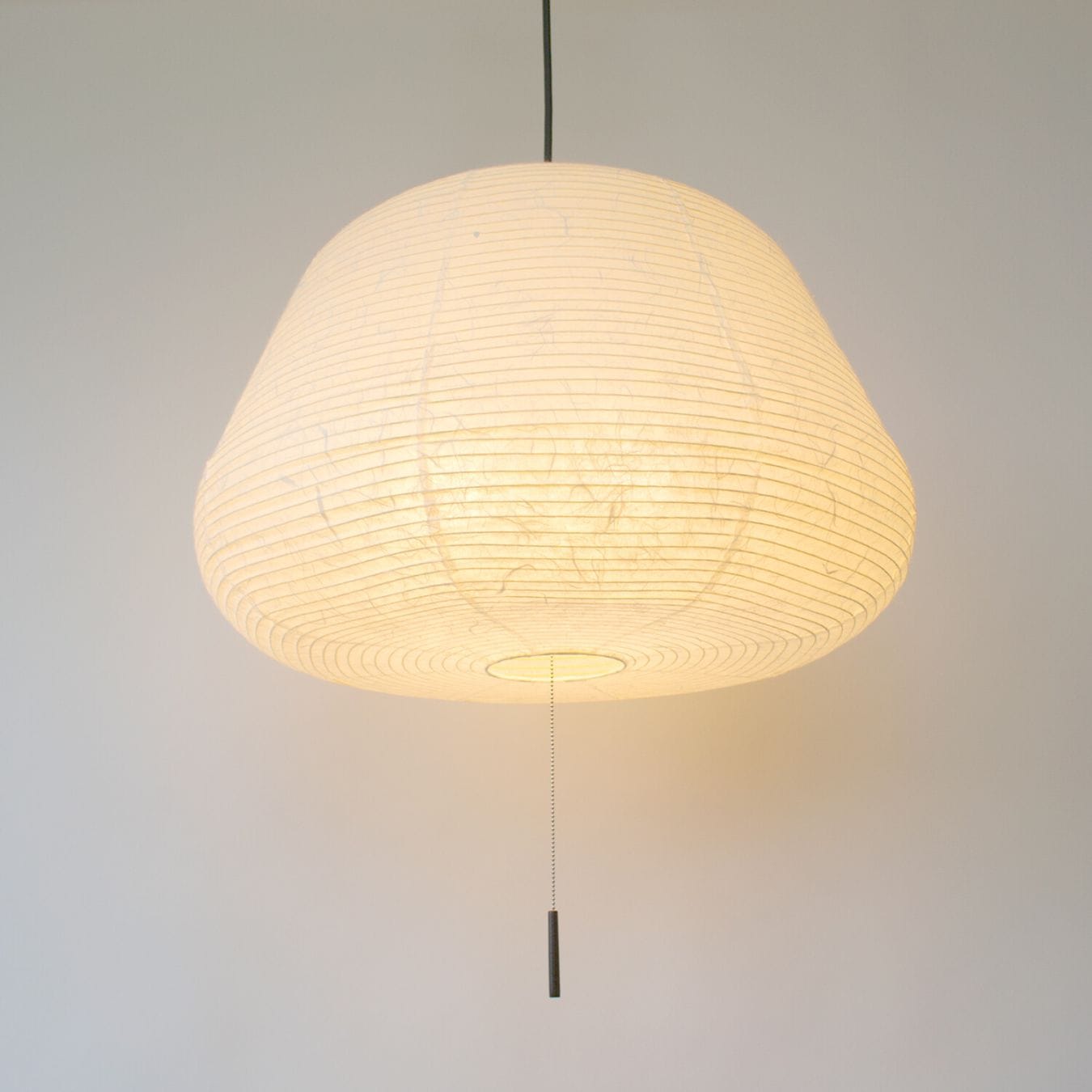 和紙照明 ペンダントライト 3灯 LED対応 ブラックコード 8畳 幅54cm｜和モダン 天井照明