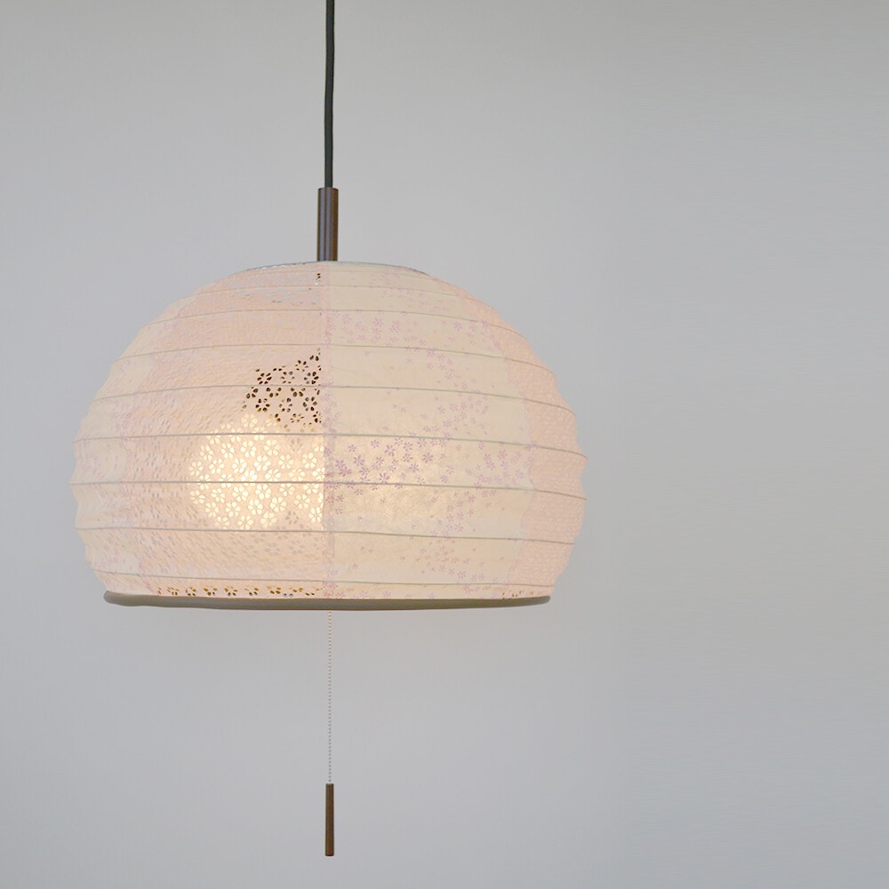照明 天井照明 和紙 ペンダントライト 3灯 LED対応 8畳 幅45cm｜ドーム型の和モダン デザイン