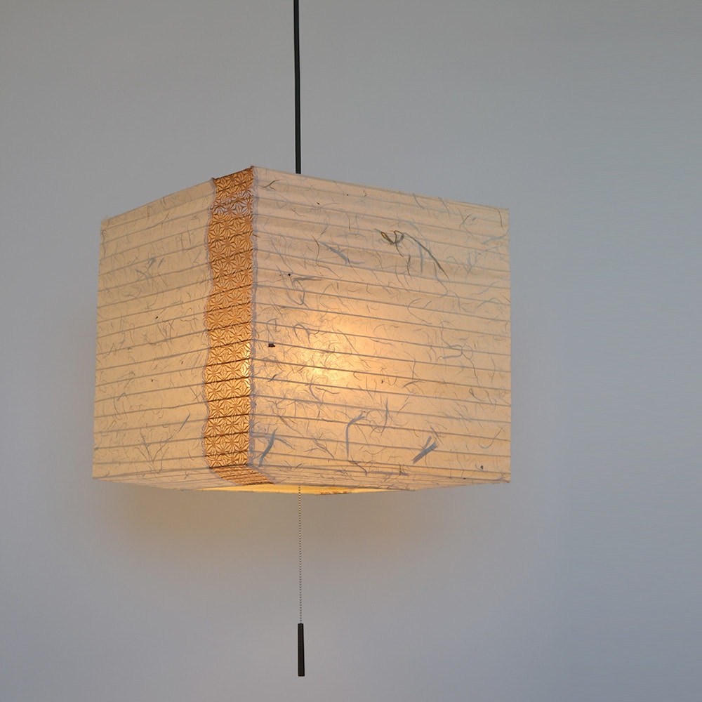 和紙照明 2灯 キューブ型 ペンダントライト 【40*40*35cm】 和風ライト