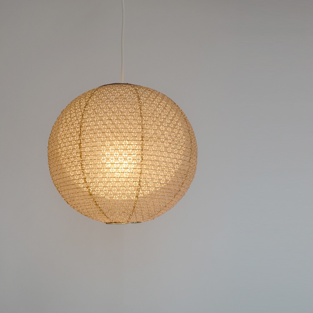 和風照明 二重タイプ 小梅＊ブラウン 【直径35cm】 ペンダントライト