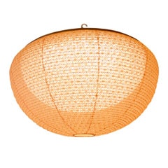 和紙のシーリングライト | 麻葉煉瓦色