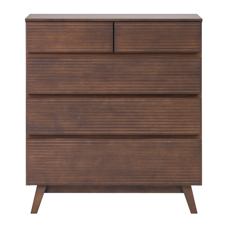 ミディアムブラウンの4段チェスト | WAV | 幅80cm