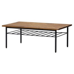 インダストリアルなローテーブル｜スチール脚｜幅90cm