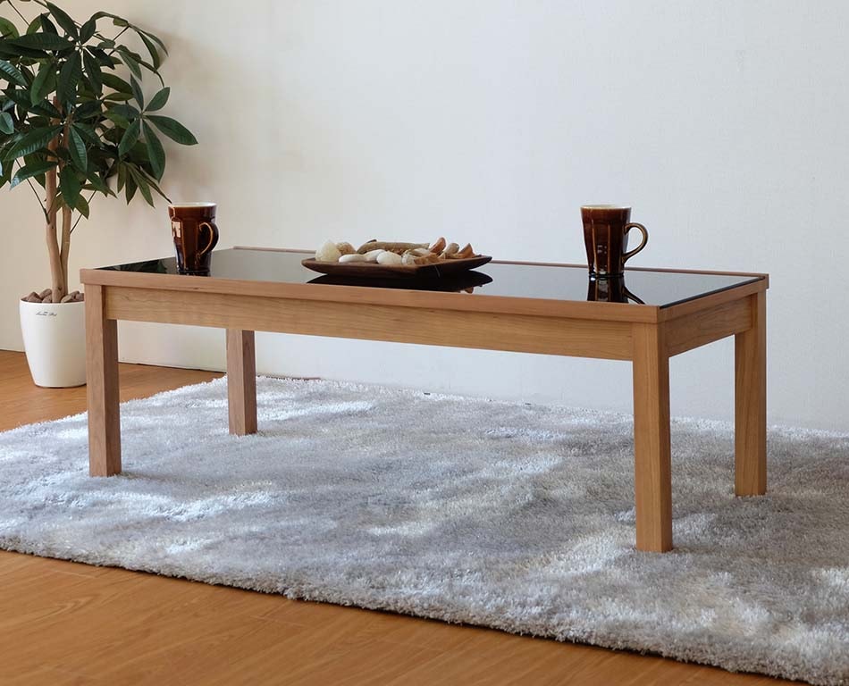 シンプルモダンなセンターテーブル ガラス天板のシンプルモダンなセンターテーブル｜幅90cm | インテリア