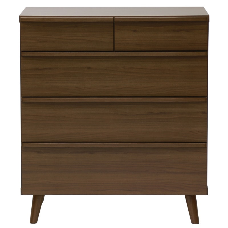 ウォルナット柄のシンプルなデザインのチェスト｜幅80cm｜CA