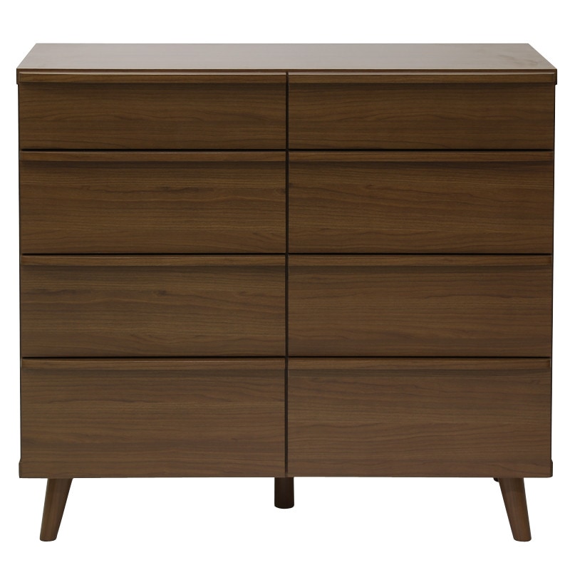 ウォルナット柄のシンプルなデザインのチェスト｜幅100cm｜CA