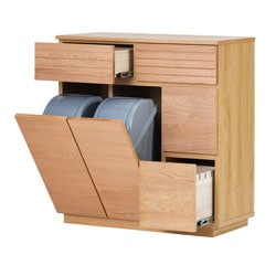 ホワイトオークのダストボックス | BROLE | 2分別＋引出