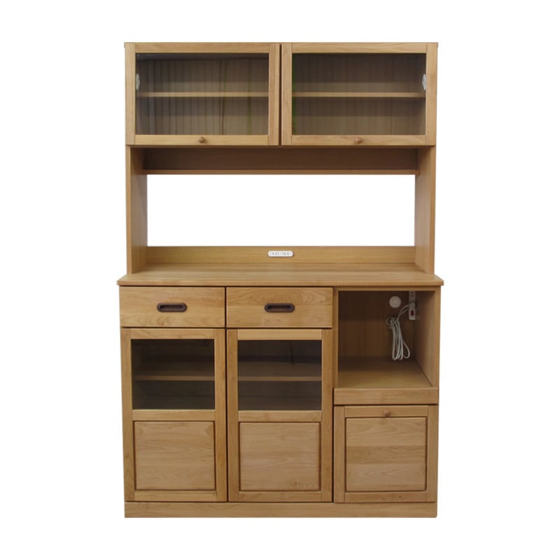 食器棚 レンジボード ナチュラル【幅120cm】無垢材