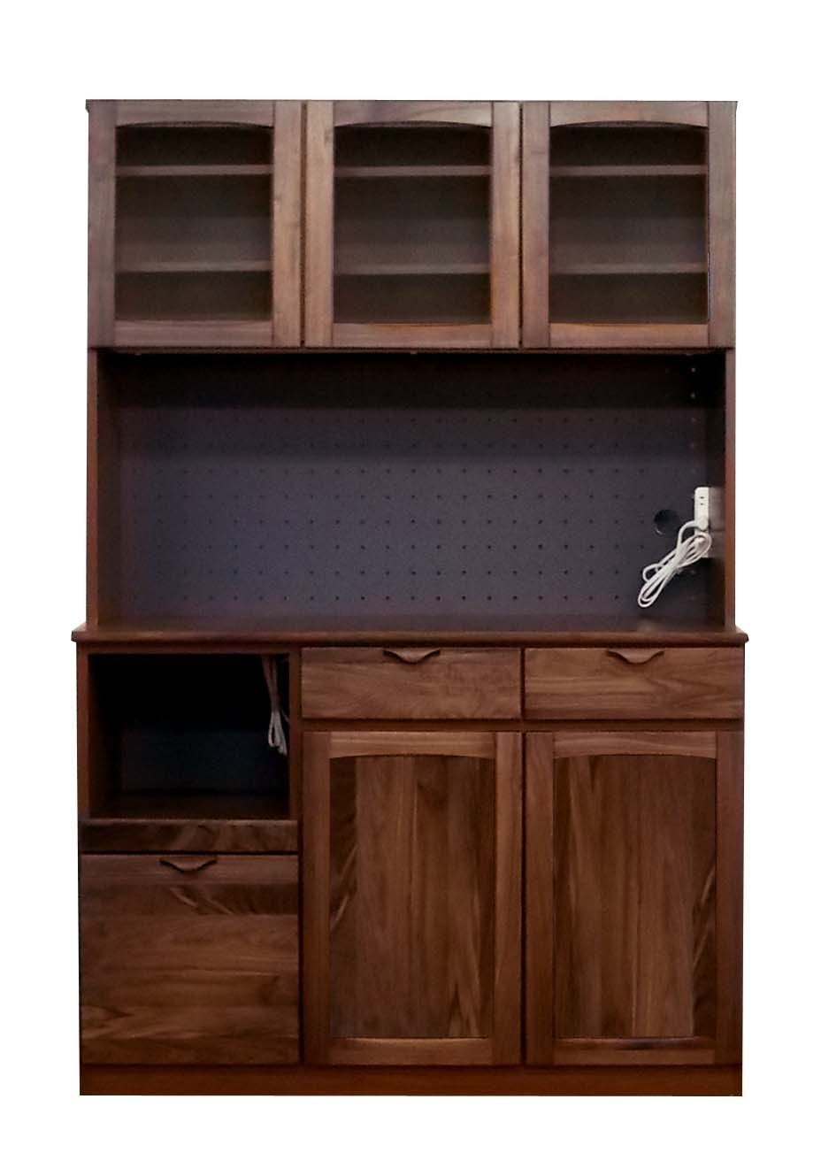 キッチンボード 北欧 ウォルナット【幅120cm】北欧インテリア