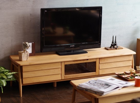 テレビボード 天然木 ナチュラル EL【幅152cm】ナチュラルな家具