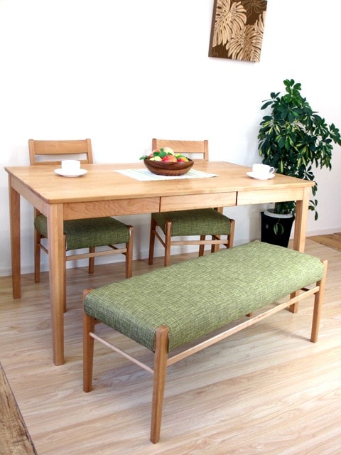 ダイニングテーブル4点セット 3色のカバーリング PL【テーブル幅135cm】天然木