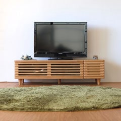 格子デザインのおしゃれなテレビボード｜幅124cm