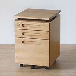 デスクワゴン 学習机 ナチュラル【高さ調節可能】子ども部屋