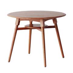 北欧ヴィンテージデザインの円形ダイニングテーブル｜シンプル＆コンパクト