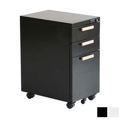 鍵付きデスクワゴン｜スタイリッシュなキャスター収納