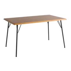 天然木ウォールナット×オークの異素材ミックスダイニングテーブル｜幅130cm