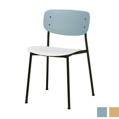 スタッキングできるカラーが選べるスチール脚ダイニングチェア
