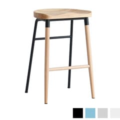 木製座面がおしゃれな北欧風バースツール｜グレイッシュカラー