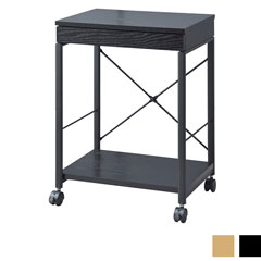 天然木とスチールのデスクワゴン｜ヴィンテージテイスト