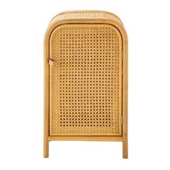 ナチュラルラタン調ミニキャビネット｜おしゃれなコンパクト収納棚