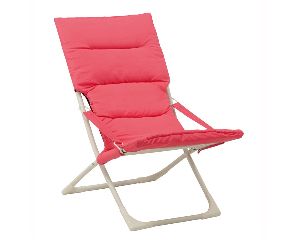 レジャー用 おしゃれなチェア【折りたたみ/ピンク】ガーデン＆レジャー