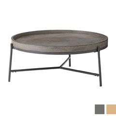 スチール脚付きラウンドテーブル｜洗練されたモダンデザイン