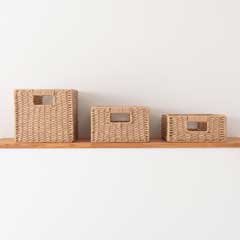 折りたたみ収納バスケット｜ナチュラル調ペーパー製