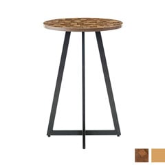 木目×アイアンが映えるハイテーブル｜立ち作業にも最適な美シルエット